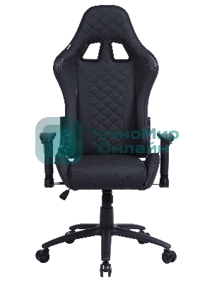 Кресло Cactus CS-CHR-030BL черный, экокожа, подголовник