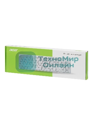 Клавиатура проводная Acer OKW123, USB, белый