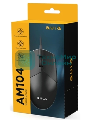 Мышь проводная AULA AM104 черный