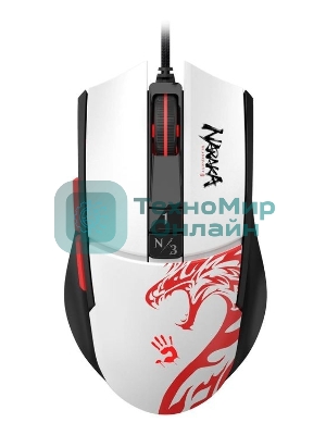 Мышь проводная A4Tech Bloody L65 Max белый, 12000 dpi, USB, кнопки - 7