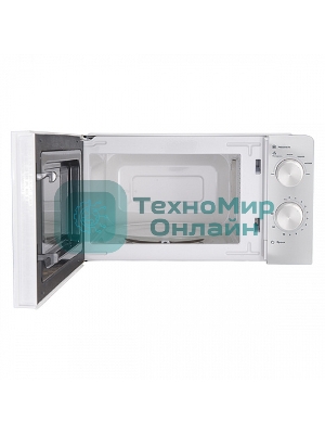 Микроволновая печь BQ MWO-20004SM/W белый, 20 л, 700 Вт, переключатели - поворотный механизм