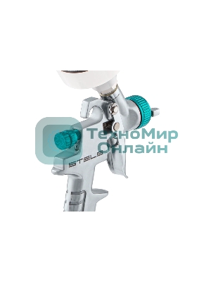 Краскопульт пневматический Stels ag 810 hvlp 57361 гравитационный сопло 0.8мм и 1мм