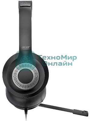 Гарнитура Acer OHW309 чёрный, проводная, USB/mini jack 3.5 мм