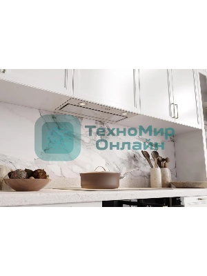 Вытяжка встраиваемая Elikor Cube 60П-1000 белый SM/белый, 59.8 см, 1000 куб. м/ч, 57 дБ