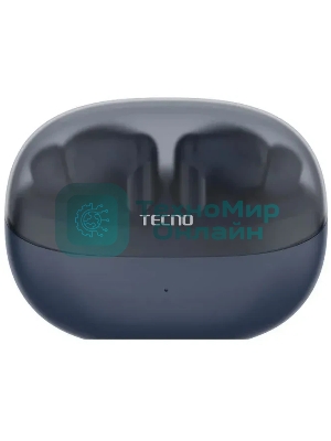 Наушники TWS Tecno Buds 4 темно-синий, вкладыши, Bluetooth, до 6 ч
