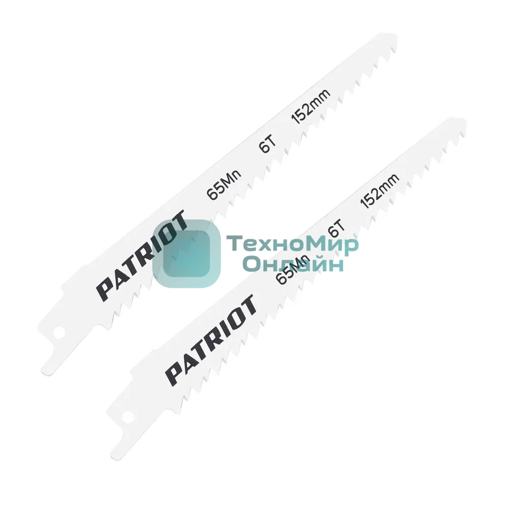 Полотно пильное PATRIOT для сабельной пилы, по дереву 152*19*1.27мм*6T 2 шт.
