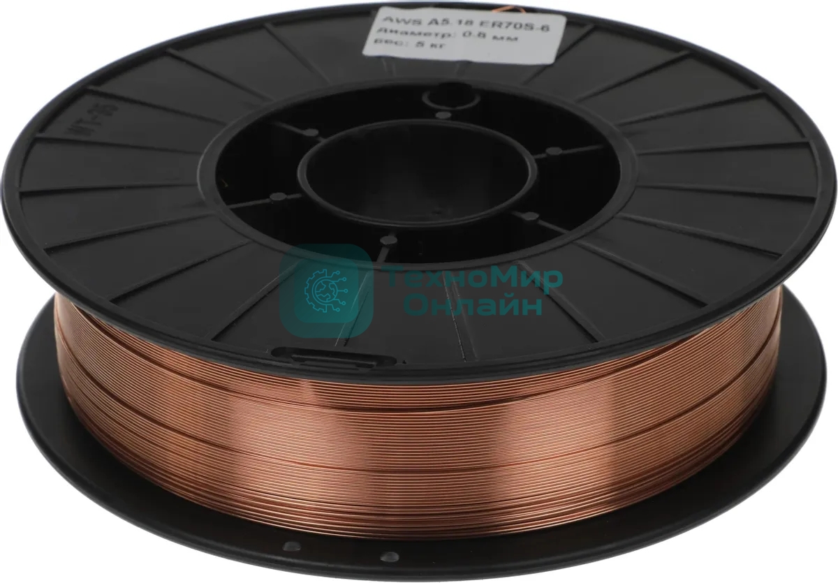 Проволока сварочная ELITECH 0606.010100 (стальная омедненная) 0.8мм масса 5кг