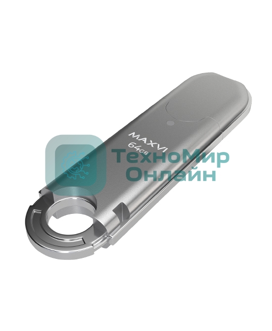 Флешка USB 2.0 64Gb Maxvi P2 серебристый