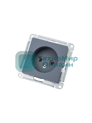 Механизм розетки 1-м СП AtlasDesign 16А IP20 без заземл. грифель