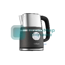 Чайник электрический Kitfort КТ-670-1 1.7 л, 2200 Вт, графит (корпус: металл)