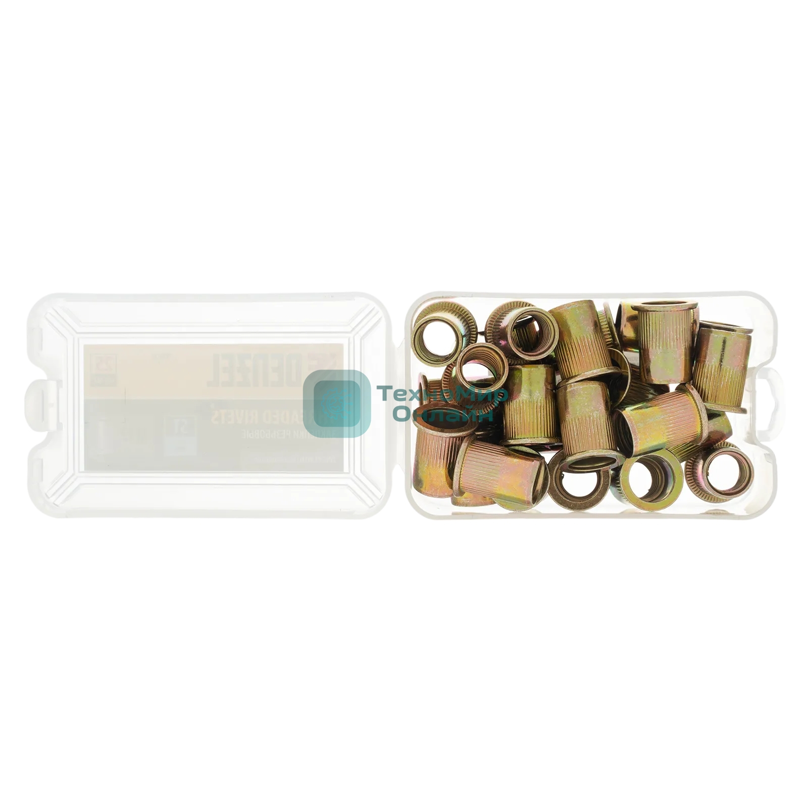 Заклепки резьбовые Denzel стальные, оцинкованные, М12, пластиковый кейс, 25 шт.