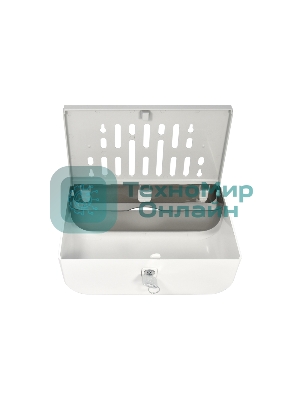 Диспенсер бумажных полотенец Puff-5140 белый, с замком, ABS-пластик