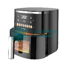 Аэрогриль Centek CT-3105 черный, 1500 Вт, 5 л, сенсор, 8 программ