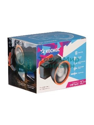 Фонарь налобный аккумуляторный КОСМОС KOC533Lit черный