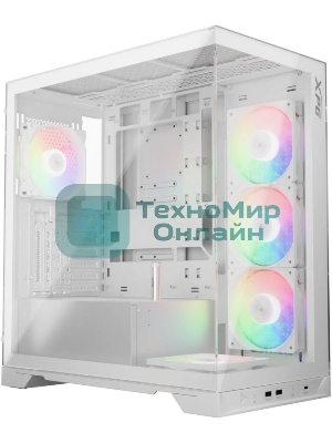 Компьютерный корпус XPG INVADER X WHITE (INVADERXMT-WHCWW) Mid-Tower Gaming ATX PC Case with Panoramic View, Tempered Glass Panels, and RGb Lighting Black