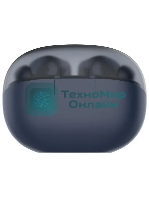 Наушники TWS Tecno Buds 4 темно-синий, вкладыши, Bluetooth, до 6 ч