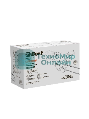Цепная пила аккумуляторная Bort BKS-2112 18В Li-Ion, Makita 18V LXT, шина 305мм, Бесщеточный, Шаг цепи, дюйм 3/8, холостого хода, об/мин 0-3 400, вес 2 кг, БЕЗ АКБ И ЗУ [93418422]