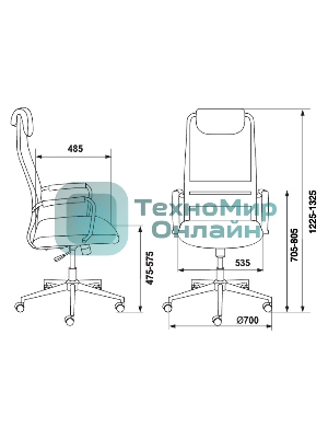 Кресло Бюрократ KB-9N/DB/TW-10N TW-01 TW-11 синий, сетка