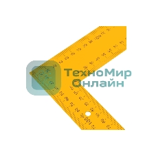 Угольник Denzel стальной, 400 мм х 600 мм, ультрафиолетовая печать (измерительная шкала)