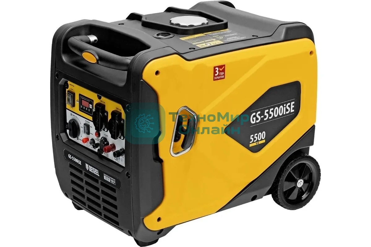 Электрогенератор бензиновый инверторный Denzel GS-5500iSE, 5.5 кВт, 78 дБ, 47 кг