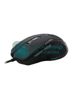 Мышь проводная Qumo Crypt M57 черный, 3200 dpi, USB, кнопки - 6