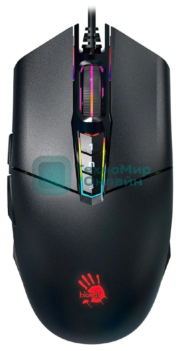 Мышь проводная A4Tech Bloody P91 Pro черный, 16000 dpi, USB, кнопки - 8