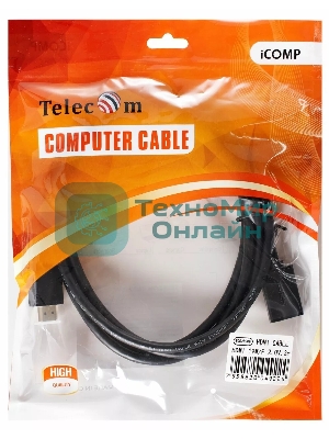 Кабель удлинительный HDMI-19M---HDMI-19F ver 2.0, 2m, TELECOM TCG235MF-2M