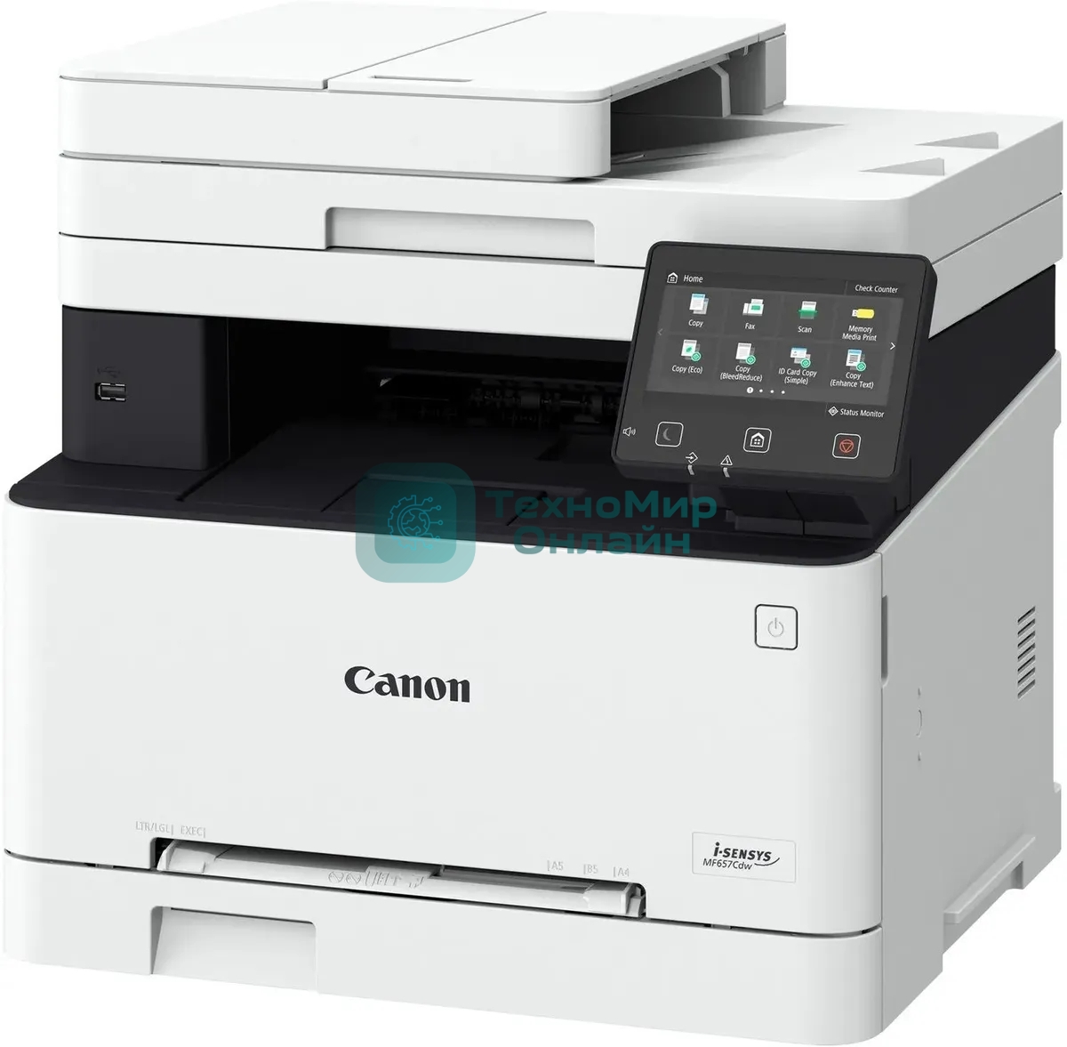 МФУ лазерное Canon i-SENSYS MF657Cdw (5158C001/5158C012), A4, цветное, печ. 21 стр/мин., скан. до 27 стр/мин (ч/б) 14 стр/мин (цвет), 1200 x 1200 dpi (принтер), 600 x 600 dpi (сканер), RJ45, USB, Wi-Fi