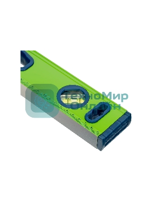 Уровень Сибртех алюминиевый УСМ-0,5-800, фрезерованный, 3 глазка, магнитный, рукоятки, 800 мм