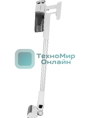 Пылесос вертикальный Hyundai HYV-S5550 белый/серебристый, питание от аккумулятора, 100 Вт, уборка сухая, пылесборник 0.5 л