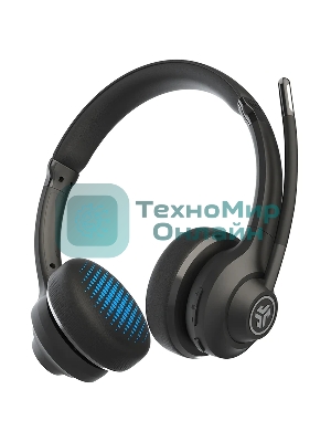 Гарнитура JLab Work Wireless Headset Gen 2 чёрный, беспроводная, Bluetooth/USB-C, до 45 ч, микрофон с шумоподавлением
