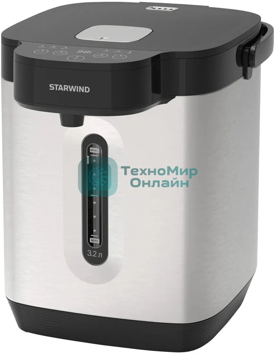 Термопот Starwind STP2725 3.2 л, 800 Вт, серебристый/черный