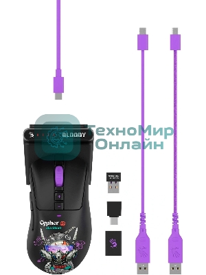 Мышь гибридная A4TECH R73 Ultra Duo чёрный, 20000 dpi, USB Type-A, радиоканал, кнопки - 7