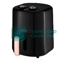 Аэрогриль Kelli KL-1708 черный, 2000 Вт, 3.5 л, механическое управление, 12 программ