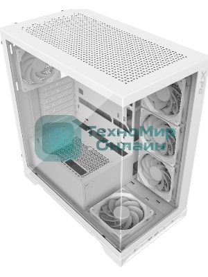 Компьютерный корпус XPG INVADER X WHITE (INVADERXMT-WHCWW) Mid-Tower Gaming ATX PC Case with Panoramic View, Tempered Glass Panels, and RGb Lighting Black