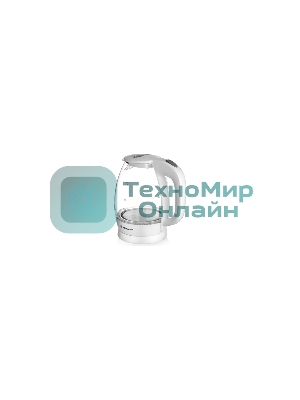 Чайник электрический BRAYER BR1013WH, 2200 Вт, 1.8 л, высокопрочное стекло, подсветка, автоотключение, моющийся фильтр