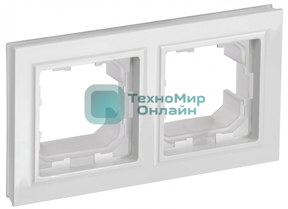 Рамка 2-местная IEK BRITE РУ-2-БрБ-44 IP44 белый