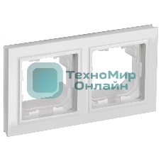 Рамка 2-местная IEK BRITE РУ-2-БрБ-44 IP44 белый
