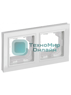 Рамка 2-местная IEK BRITE РУ-2-БрБ-44 IP44 белый