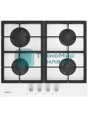 Газовая варочная панель Hotpoint HG 61F/WH, независимая, белый
