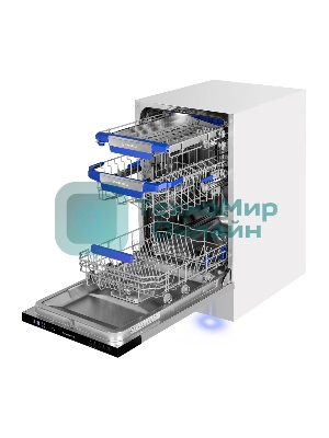 Посудомоечная машина Maunfeld MLP45230 Light Beam, белый, 44.8 см, 10 компл., 47 дБ, класс A++