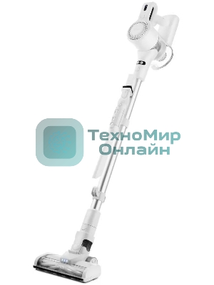 Пылесос вертикальный Kitfort КТ-5117 белый, питание от аккумулятора,  50 Вт, уборка сухая, пылесборник 0,5 л