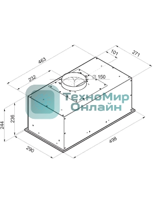 Вытяжка встраиваемая Maunfeld Crosby Power 50 нержавеющая сталь, 50 см, 1050 куб. м/ч, 51.8 дБ