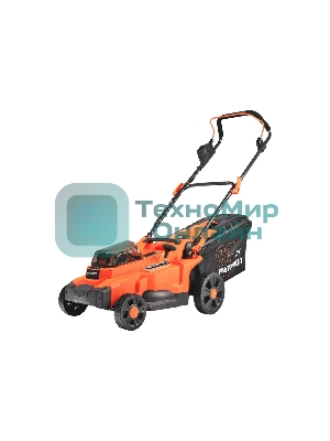 Газонокосилка аккумуляторная PATRIOT CM 440 2*21В UES, без акб и зу, бесщеточ, 37см, трав 35л пласт+мульчирование, центр. подъем 6 уровней (25-75), пласт дека