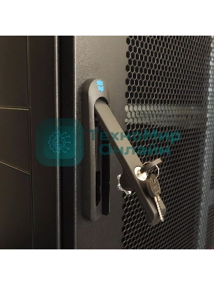 Шкаф серверный напольный 42U (800 1000) двойные перфорированные двери 2 шт., черный