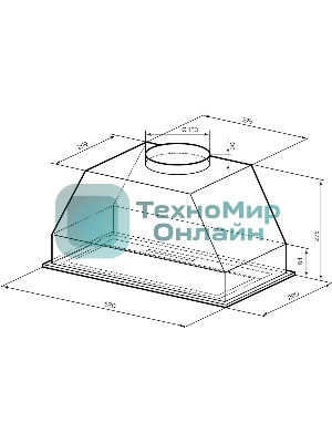 Вытяжка встраиваемая LEX Hyper 600 GS Inverter GR серый управление: сенсорное (1 мотор)