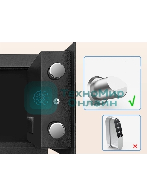 Сейф Deli ET520 310x 200x 200 мм, ключевой, электронный, черный/серебристый