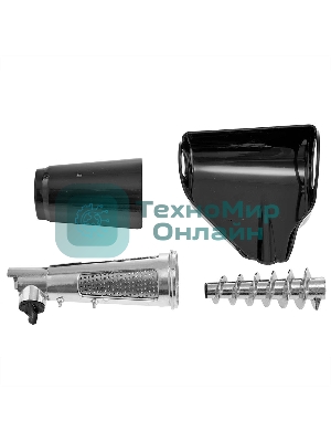 Мясорубка электрическая DELTA LUX DE-602MS черный, 3600 Вт, 2.5 кг/мин, реверс, защита от перегрузки, насадки - 6