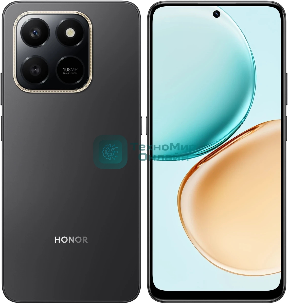 Смартфон Honor X7d 8/256Gb, черный