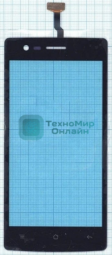 Сенсорное стекло (тачскрин) для OPPO Neo 5 (2015), черное
